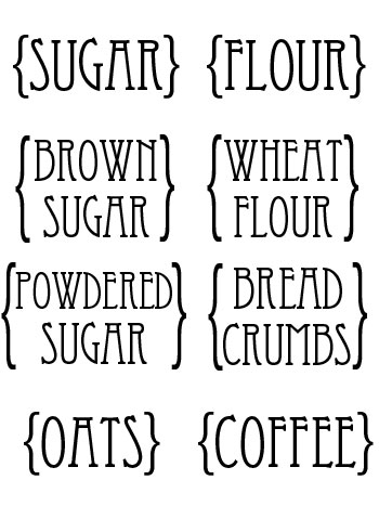 30 Pretty Kitchen Or Pantry Labels Kittybabylove 30 Pretty Kitchen Or Pantry Labels