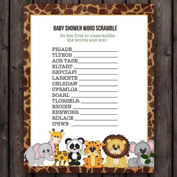 36 adorable baby shower word scrambles kittybabylove com word for baby shower