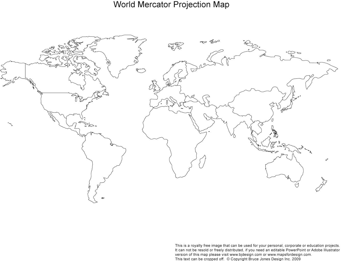Free Printable World Map Continents And Oceans