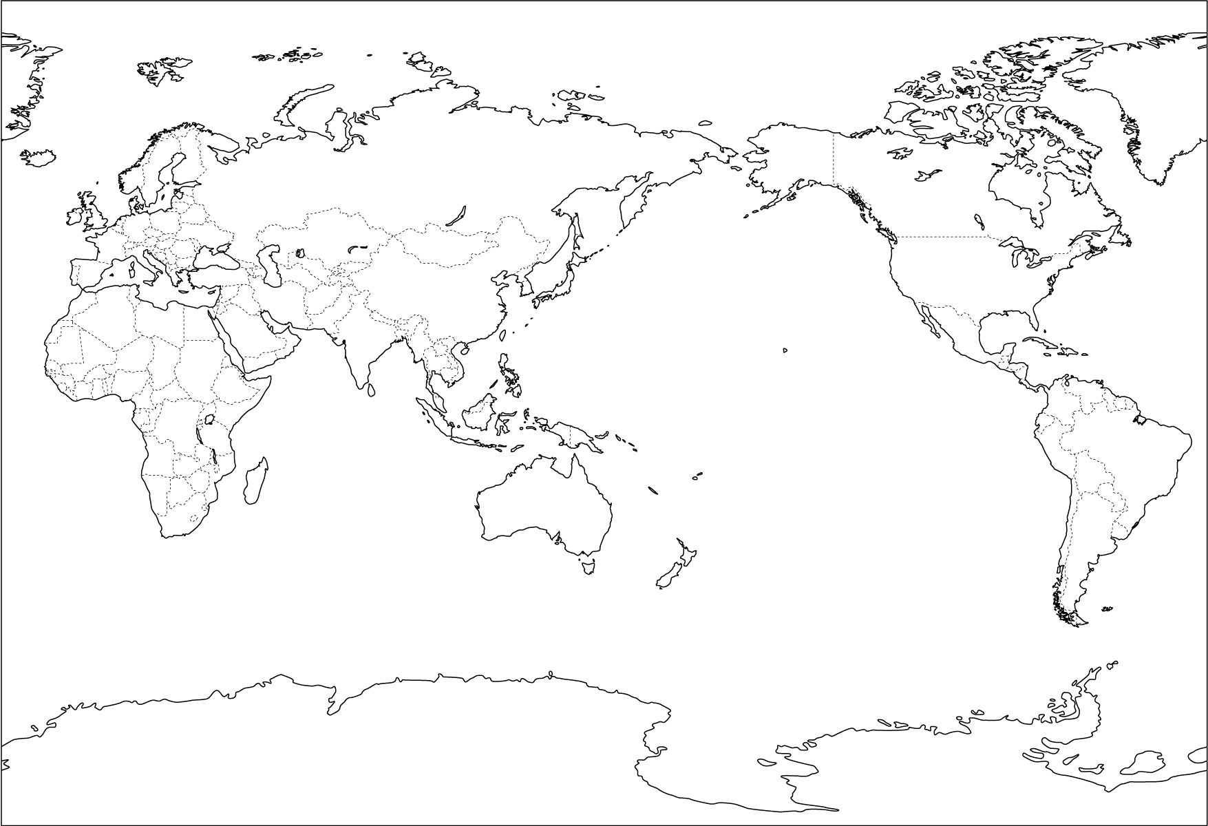 Map Of The World Blank