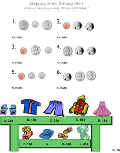 Adding Money Worksheets
