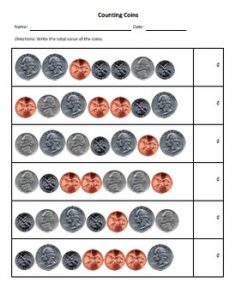 Counting Coins Worksheet
