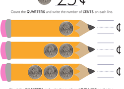 Counting Quarters Worksheets