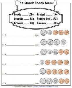 Money Worksheets Year 4