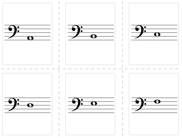 28 Piano Flash Cards to Print | KittyBabyLove.com