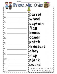 Alphabet Order Worksheets