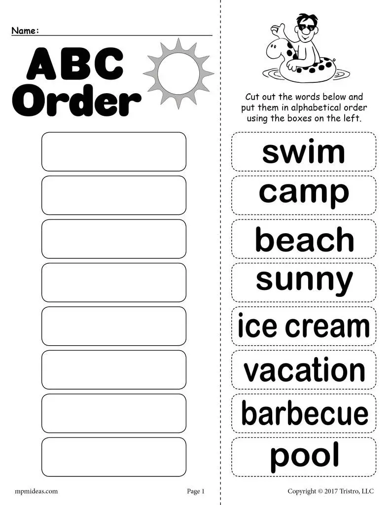 Free Printable Abc Order For Second Graders / Winter Math and Literacy Worksheet Pack - First Grade ... - Your child will learn to write and spell the word rabbit in this easter sight words worksheet.
