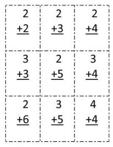 Printable Flash Cards Addition 0-10