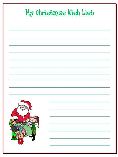 48 Xmas Want Lists photograph relating to Santa Christmas List Printable known as 48 Xmas Need Lists