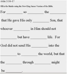 Bible Study Worksheets