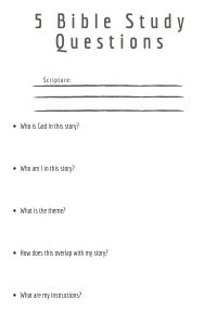Bible Study Worksheets on Faith