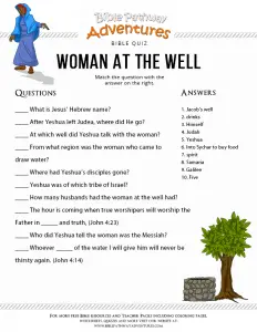 Bible Trivia Worksheet