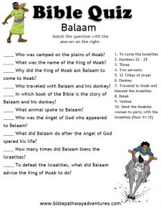 Bible Worksheets for Youth