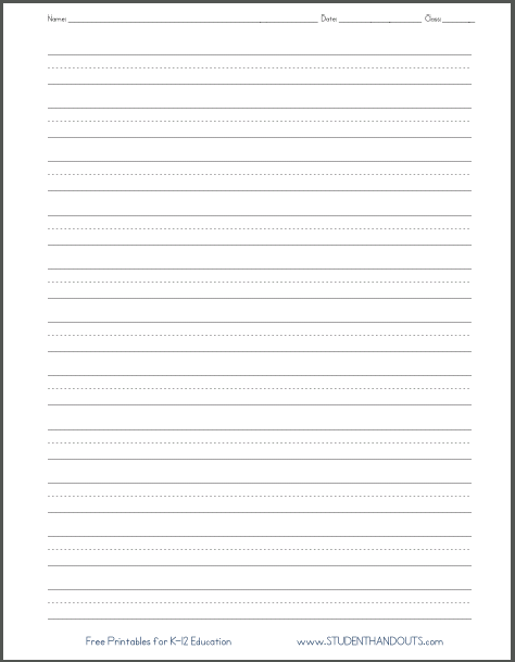 lined paper for writing practice