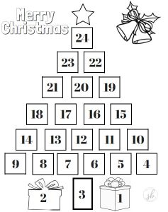 Christmas Tree Countdown Printable