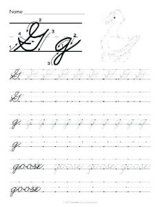 Cursive Letter Formation Worksheets