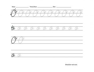 Cursive Letters Printable Worksheet