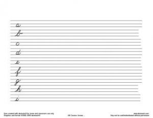 Cursive Letters Worksheet