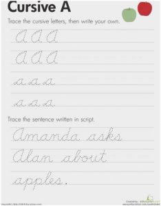 Cursive Name Worksheets