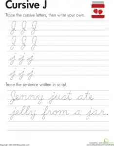 Cursive Writing Worksheets