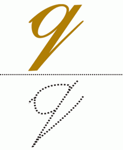 Dotted Basic Cursive Q Worksheet
