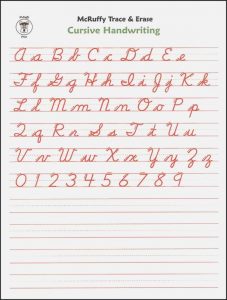 English Cursive Writing Worksheets