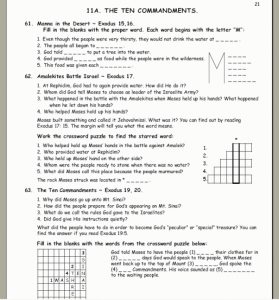 Free Printable Bible Study Worksheets for Kids