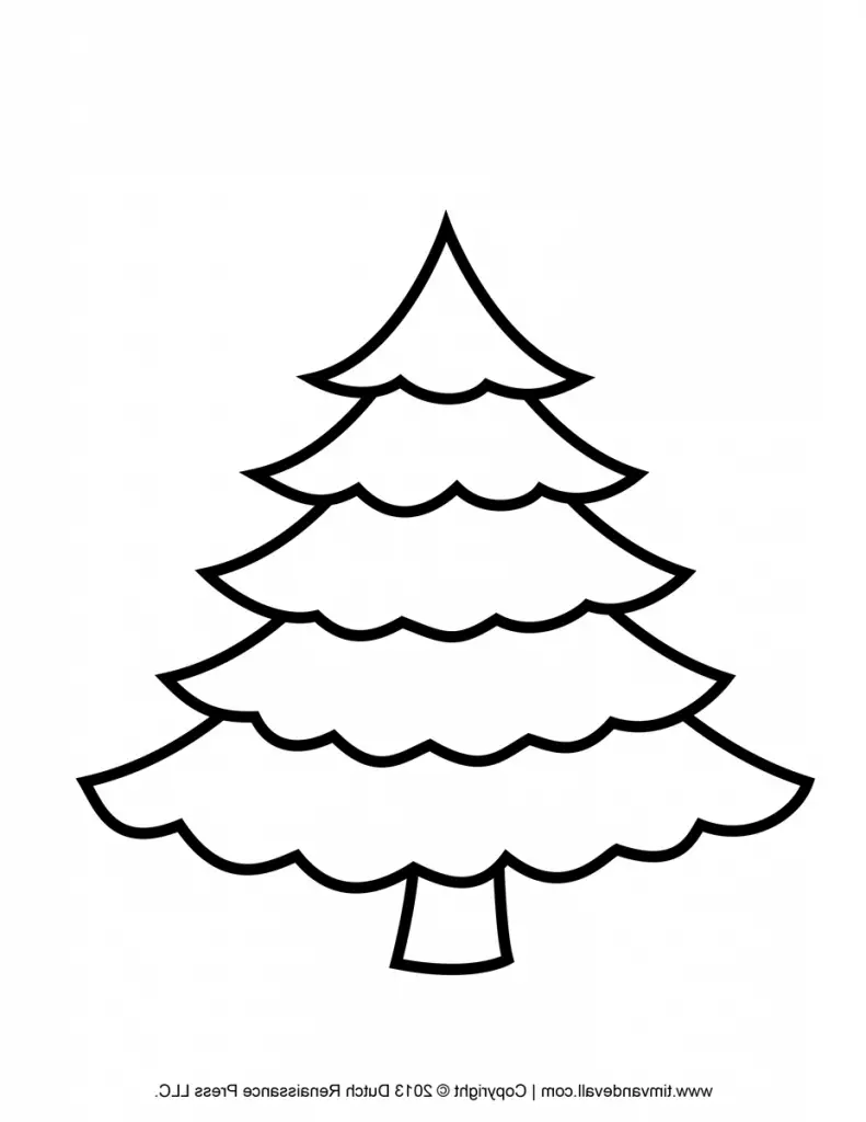 50 Christmas Tree Printable Templates | KittyBabyLove.com