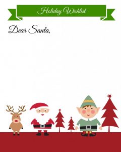 Free Printable Christmas Wish List
