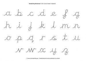 Lowercase Cursive Letters Worksheets