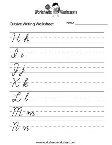 Uppercase Cursive Letters Worksheets