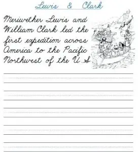 Worksheet on Cursive Writing Practice