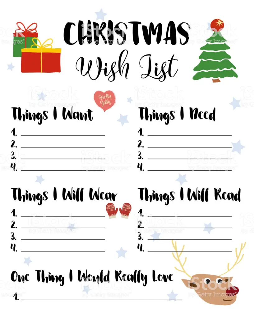 baby wish list template