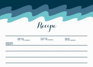 Beach Themed Recipe Cards