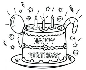 Birthday Card Coloring Pages