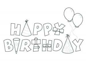 Birthday Cards to Color