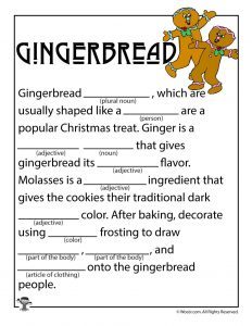 Christmas Mad Lib Printable