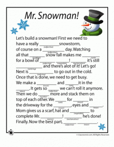 Christmas Mad Libs Printable