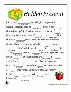 Christmas Mad Libs for Work Hidden Present