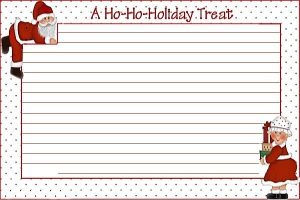 Christmas Recipe Cards