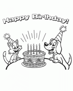 Coloring Birthday Card