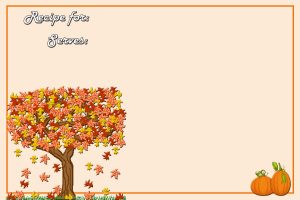 Fall Recipe Cards Templates