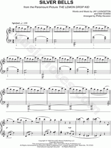 Free Christmas Sheet Music Piano Silver Bells