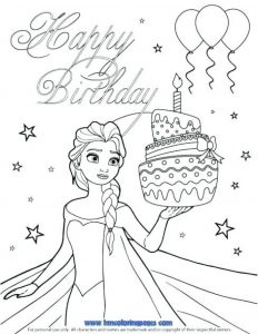 Free Coloring Birthday Cards