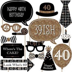 Free Printable 40th Birthday Photo Booth Props