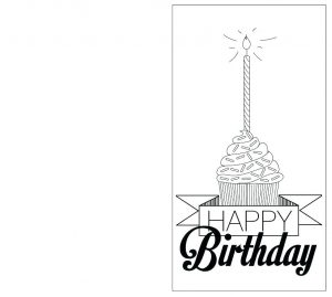 Free Printable Birthday Cards to Color