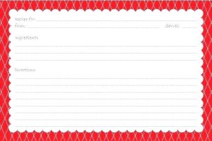 Free Printable Blank Recipe Cards Template