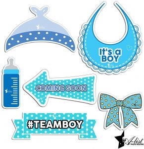 baby shower props boy printable