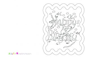 Free Printable Coloring Birthday Cards