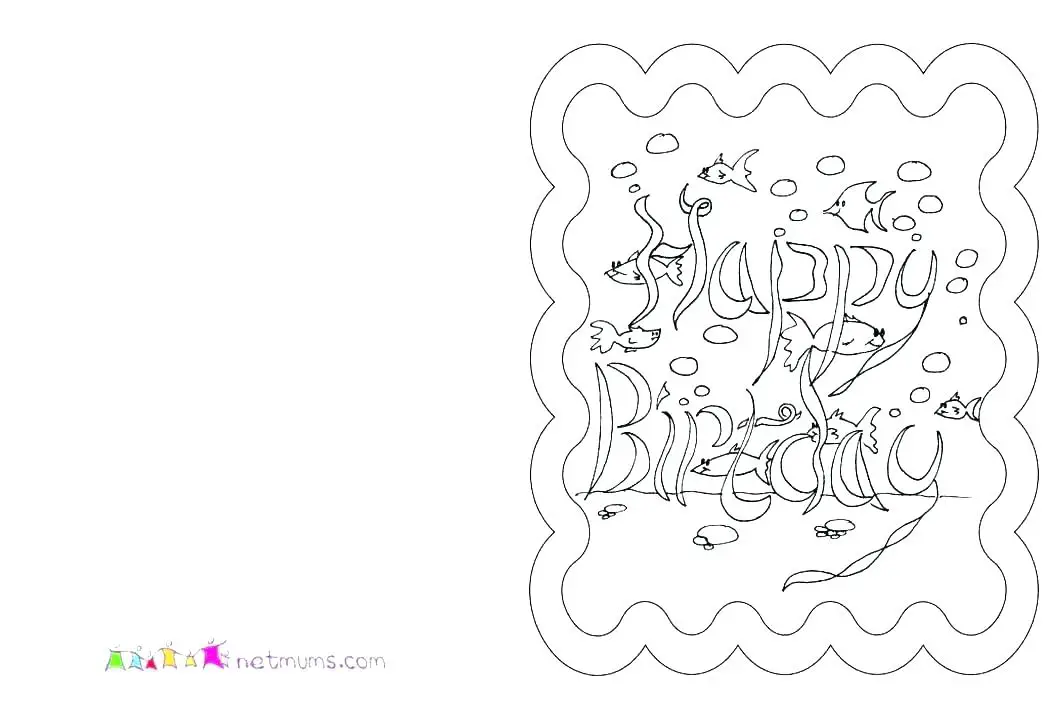 50 Gorgeous Coloring Birthday Cards | KittyBabyLove.com